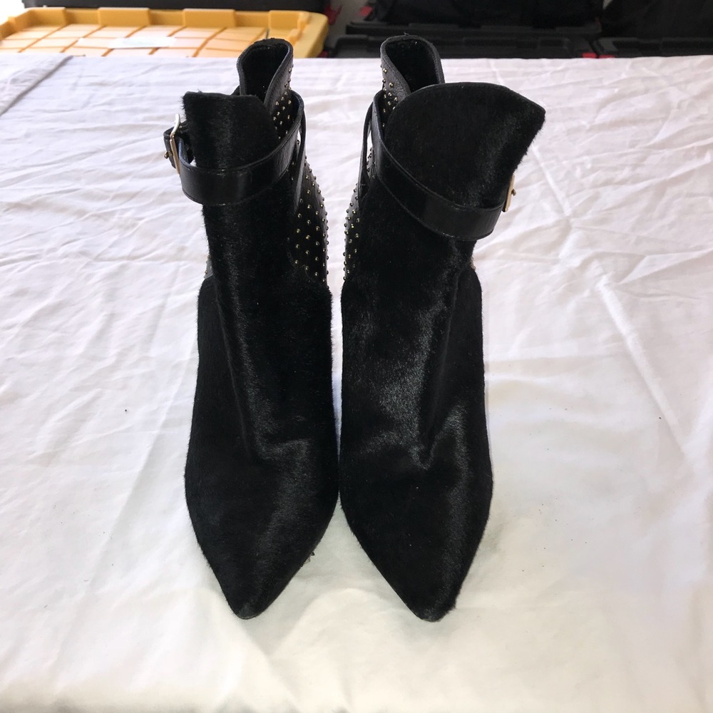 Womens black suede Burberry boots